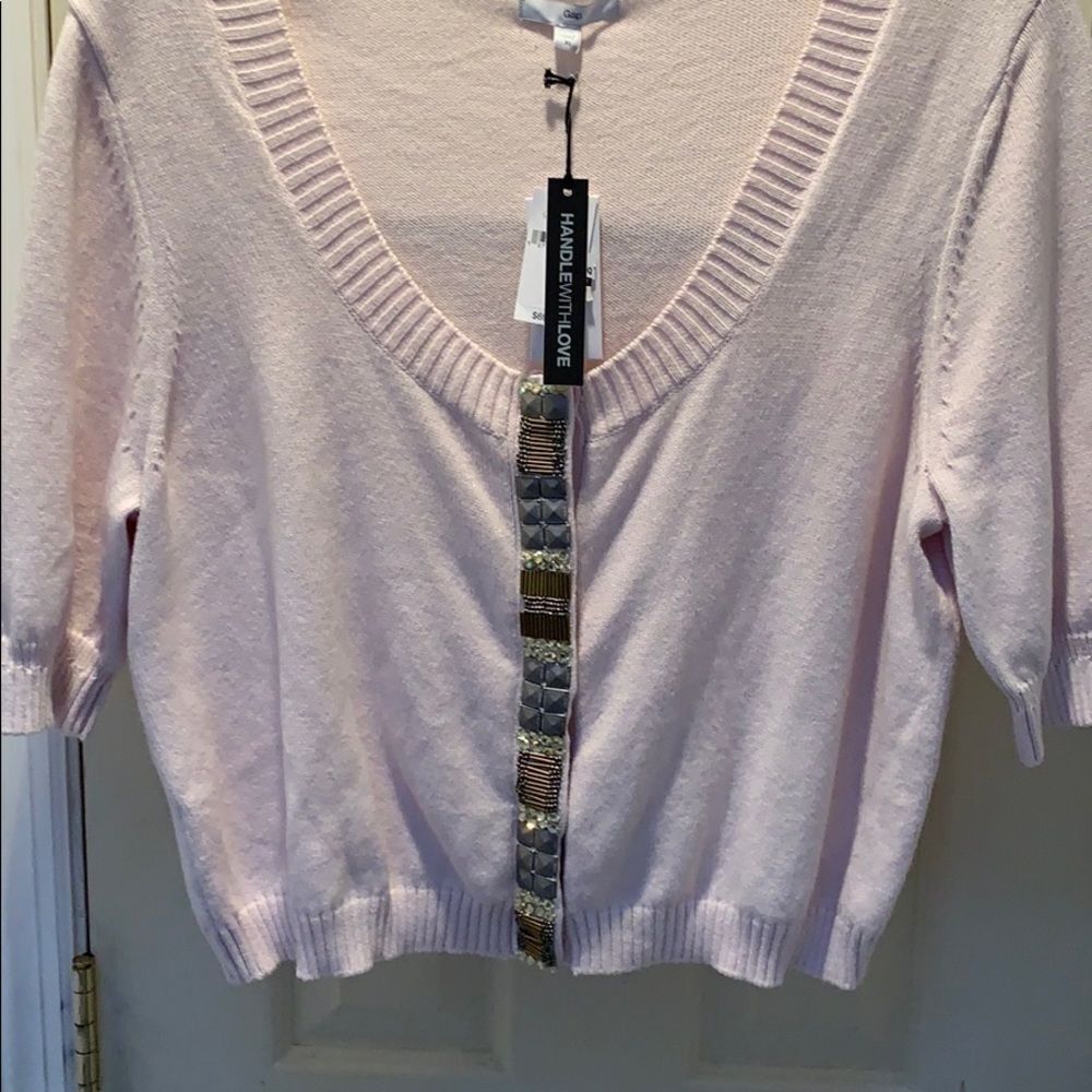 Gap Light Pink Button Down Cardigan